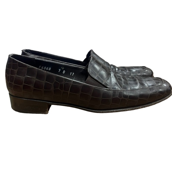 Cole Haan Bown Womens Crocodile Print Loafers Flat Leather Size 7 B - Picture 8 of 9